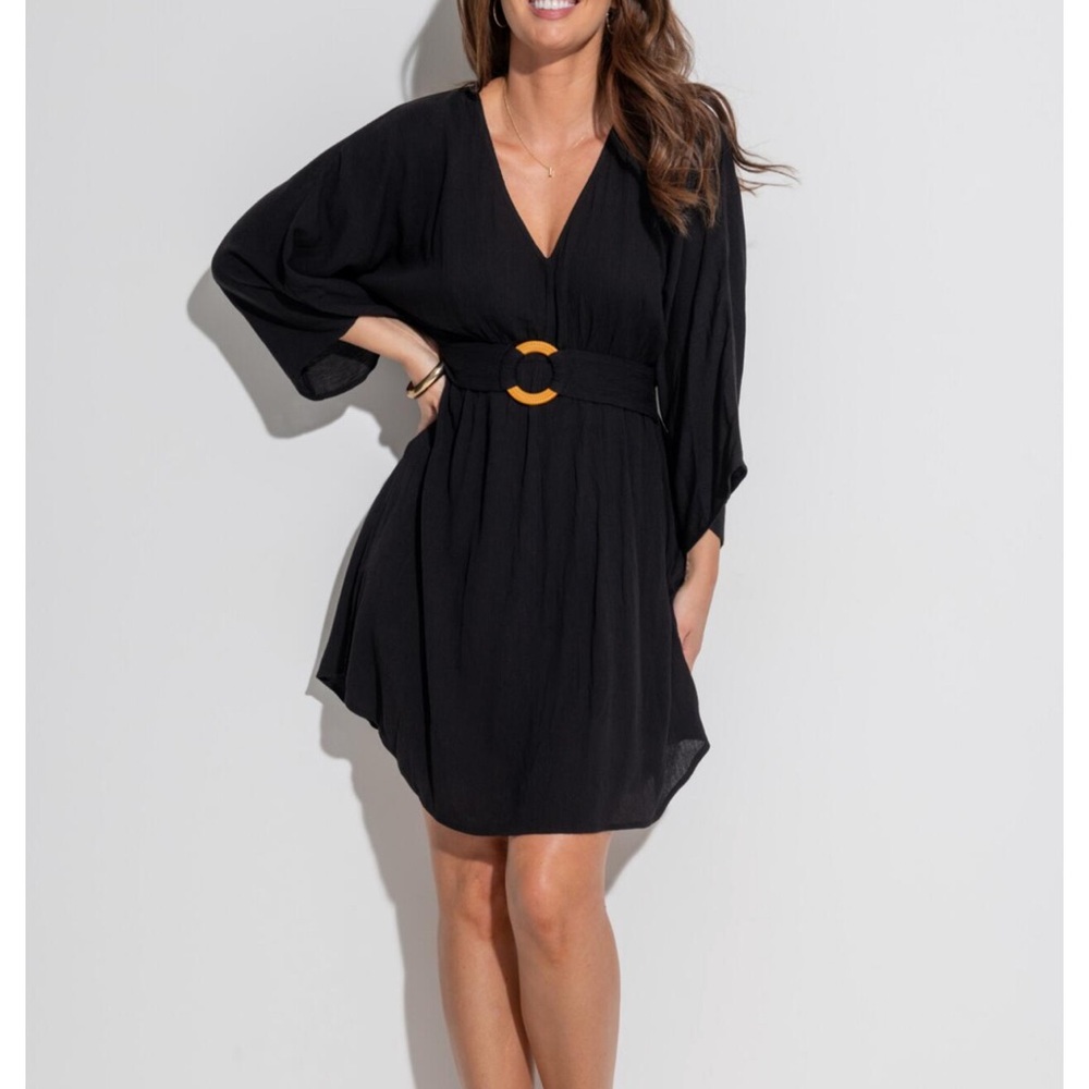 Pour Moi Crinkle O-Ring Swim Cover Up Plus Size